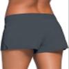 Aleumdr Womens Color Block Wide Waistband 3" Swim Shorts Trunks Tankini Bottoms Boyshort Swimsuit Panty Grey2 Small view 2