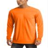 UV Protection Shirts for Men UPF 50 Shirt Long Sleeve Workout Shirts Gym Shirts Swim Shirts Fishing Shirts Sun Shirts Men Orange view 1