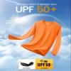 UV Protection Shirts for Men UPF 50 Shirt Long Sleeve Workout Shirts Gym Shirts Swim Shirts Fishing Shirts Sun Shirts Men Orange view 3