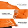 UV Protection Shirts for Men UPF 50 Shirt Long Sleeve Workout Shirts Gym Shirts Swim Shirts Fishing Shirts Sun Shirts Men Orange view 4