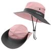 LCZTN Kids Ponytail Sun Hat Wide Brim UV Protection for Girls Beach Bucket Cap (M:20.5"-21.7" Head circumferences, Suggest to 5-12T, Light Pink) view 4