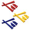 SOODASE Red/Yellow/Dark Blue Replacement Silicone Earsocks Rubber Kit For Oakley Flak Jacket/Flak Jacket XLJ Sunglasses view 1