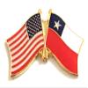 Chile Friendship Double Flag Lapel Pin US Crossed Emblem Tie and Hat Pin Badge view 1