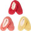 Adult Women Warm Cozy Fuzzy Soft Touch Slippers Non-Slip Lined Socks, Indoor Travel Home Slipper, Assortment C, Small, 3 Pairs view 3