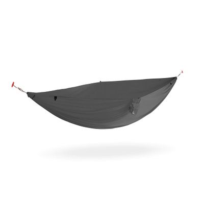KAMMOK: Roo Single Ultra Light Hammock | Strong & 100% Recycled Fabric | Water Resistant, Ripstop Fabric | Comfortable, Packable, Lightweight (Adventure Grade, Granite Gray