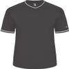 Badger Sports Vintage Baseball Jersey Graphite/Graphite/White med view 1