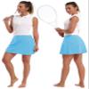 BUBBLELIME 5"/19"/26" XXS-XL Women's UPF 50+ Adjustable Running Skort - A-Line Skirt_Blue Small-5" Inseam view 3