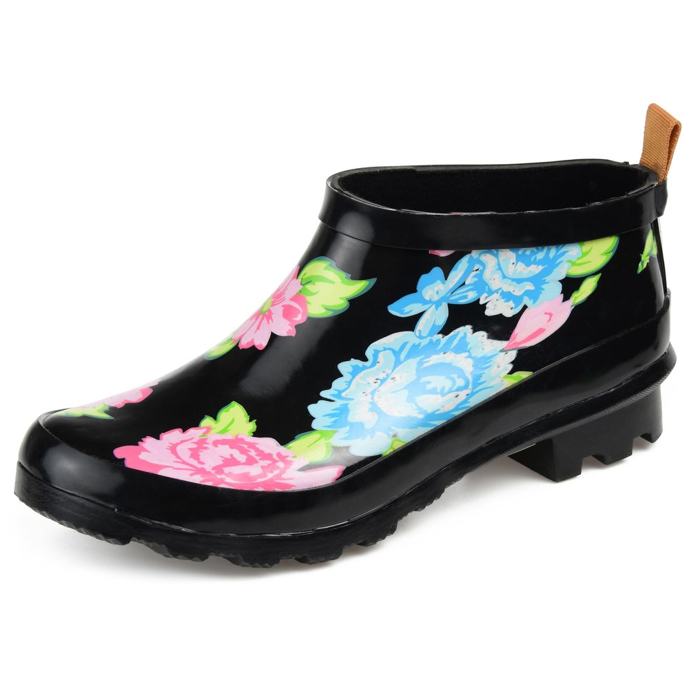Journee Collection Women's Rainer Rain Boot, Floral, 7.5