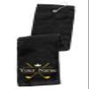 Printualist Personalized Golf Towel - Custom Embroidered Design & Name - Golf Club Design - 16" x 26", Black, Absorbent Cotton Terry Velour Fabric view 1