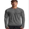 Zengjo Long Sleeve Moisture Wicking Shirts Men with Thumb Hole(Marled Charcoal,XXL) view 1
