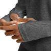 Zengjo Long Sleeve Moisture Wicking Shirts Men with Thumb Hole(Marled Charcoal,XXL) view 3