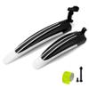 Silfrae Adjustable Standard 26 inch Mountain Bike Splash Guard Bike Fenders Set Front and Rear (White-1) view 1