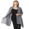 Chiffon Shawls and Wraps for Evening Dresses Women Elegant Soft Scarf Bridal Scarve Wedding Stole (Dark Gray, One Size) view 4
