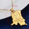 18K Democratic Republic of The Congo National Map Gold Plated DRC Kinshasa Pendant Necklace view 3