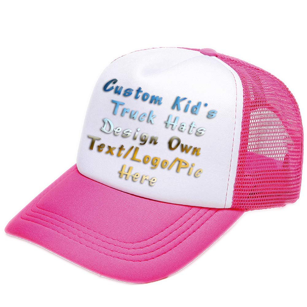 Custom Kid Truck Hats Personalized Mesh Adjustable Baseball Cap Sun Visor Hats