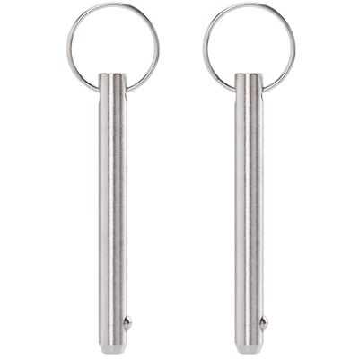 2 Pack Quick Release Pins, Fastener Diameter 5/16 inch(8mm) Usable Length: 2.42inch(61.5mm), Bimini Top Pin, Full 316 Stainless Steel Marine Hardware for Ship Outfitting/Shipbuilding
