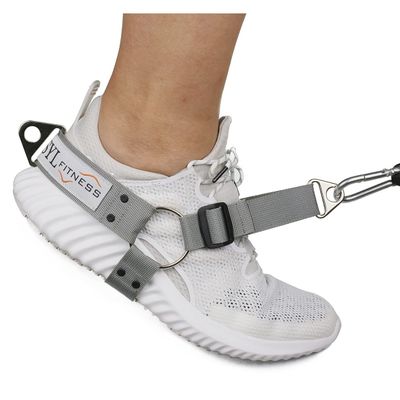 Glute Workout Kickback Strap  Booty Building and Workout Trainer  Home and Gym Leg Resistance Booty Bands for Cable Machines (Gray, Pair Pack)