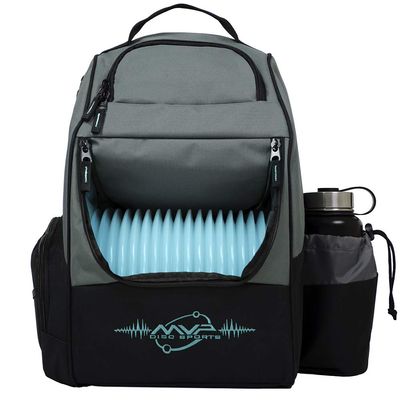 MVP Disc Sports Shuttle Disc Golf Backpack Bag (Gray/Teal)