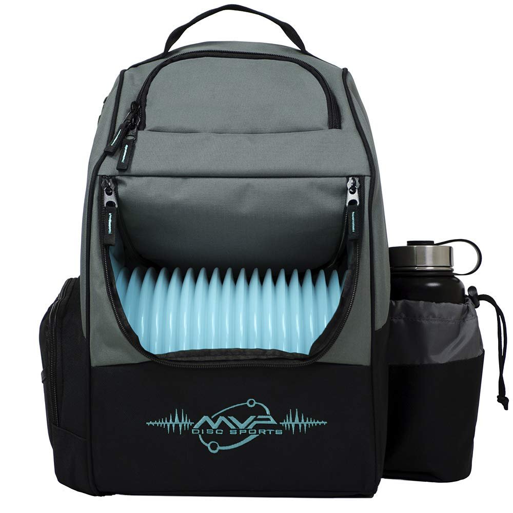 MVP Disc Sports Shuttle Disc Golf Backpack Bag (Gray/Teal)