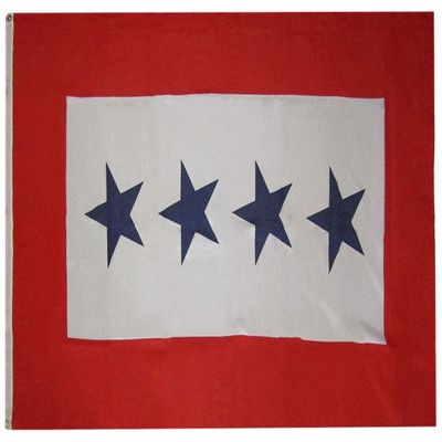 American Wholesale Superstore 3x5 Four Blue Star Service Star Banner Military 3'x5' Premium Quality Heavy Duty Printed Polyester Flag