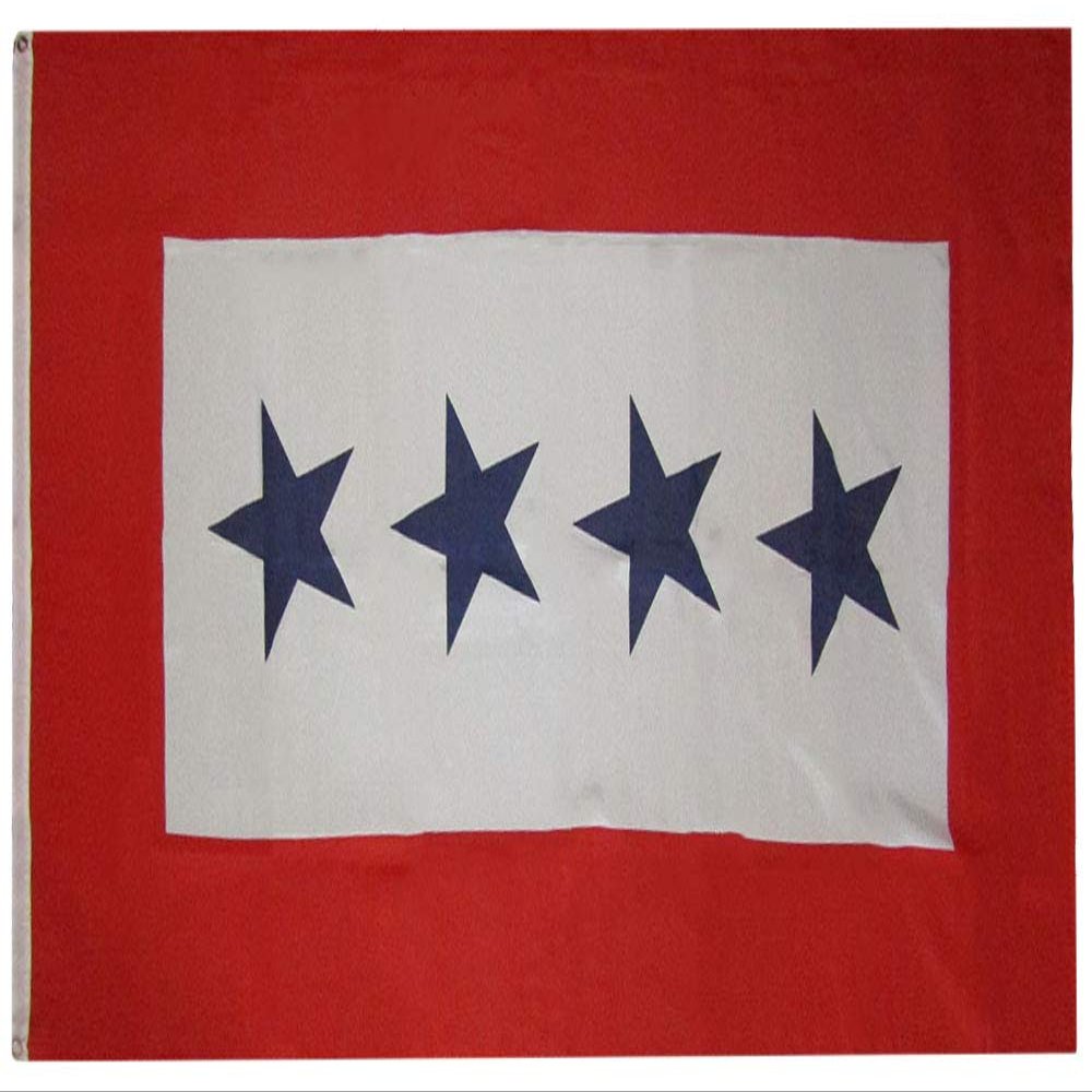 American Wholesale Superstore 3x5 Four Blue Star Service Star Banner Military 3'x5' Premium Quality Heavy Duty Printed Polyester Flag