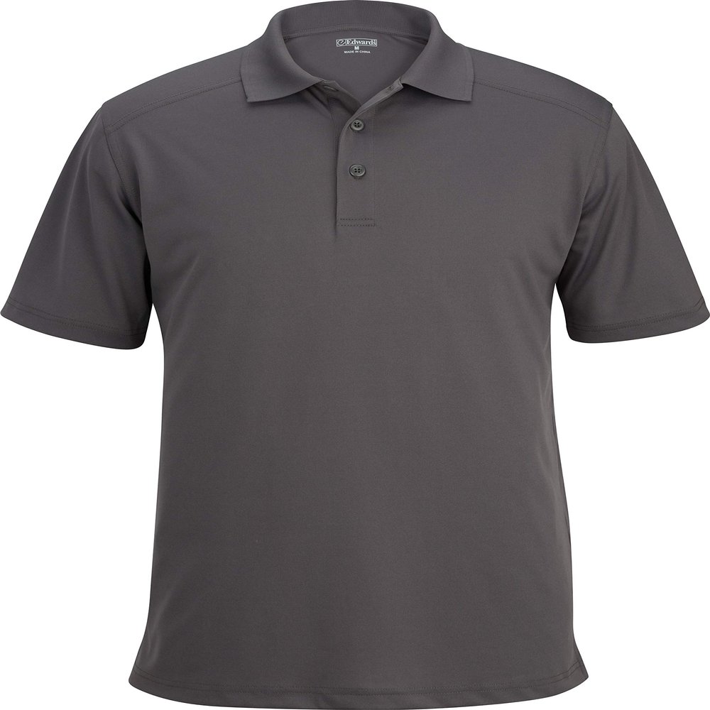 Edwards Men's Lightweight Snag-Proof Short Sleeve Polo 3XL Tall Steel Grey