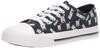 FOCO Navy Midshipmen NCAA Womens Low Top Repeat Print Canvas Shoes - 6