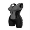 Sparx Women Triathlon Suit Tri Short Racing Cycling Swim Run (XL, Black/Gray) view 1
