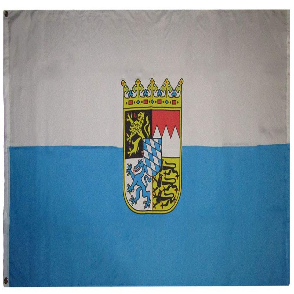 3x5 Bavaria Stripes With Crest 100D Woven Poly Nylon Flag 5x3 Banner Grommets Heavy Duty (RUF)