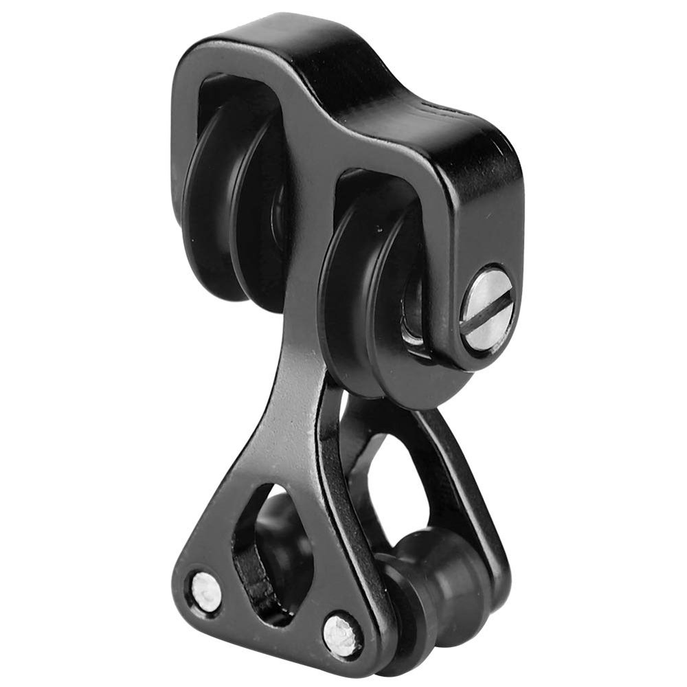 Tihebeyan Aluminium Alloy Archery Cable Slide, Bow Splitter Compound Roller Glide for Hunting, Glide Separator (Black)