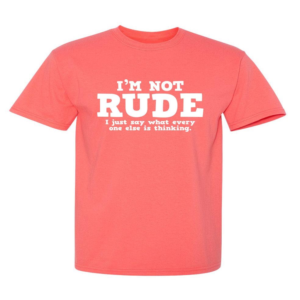 Everyone Else is Thinking | Funny Shirts for Men Premium Sarcastic Tshirts for Men | Bold Mens Graphic T-Shirts with Humor Printed Design | Graphic Novelty Sarcastic Funny T Shirt M Coral