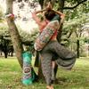 Handmade Yoga Mat Bag Tadasana, Yoga Mat Carrier (Aquamarine) view 2