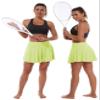 BUBBLELIME 5"/19"/26" XXS-XL Women's UPF 50+ Adjustable Running Skort - Pleated Skirt_Neonyellow X-Small-5" Inseam view 3