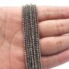 2mm Round Faceted Small Jewelry Loose Gemstone Beads Strand 15" Natural Stone for Necklace Bracelet DIY Design (#28 KC Gold Hematite) view 2