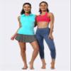 BUBBLELIME 5"/19"/26" XXS-XL Women's UPF 50+ Adjustable Running Skort - Pleated Skirt_Gray X-Large-5" Inseam view 4