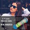 Joopin Semi-Rimless Sunglasses 2 Pack Gold Black Shades for Women Men Horn Rimmed Sun Glasses Polarized UV Protection Browline view 3