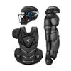 Easton | JEN SCHRO THE VERY BEST Fastpitch Softball Catcher's Equipment | Box Set | NOCSAE Certified | Medium | Black view 1
