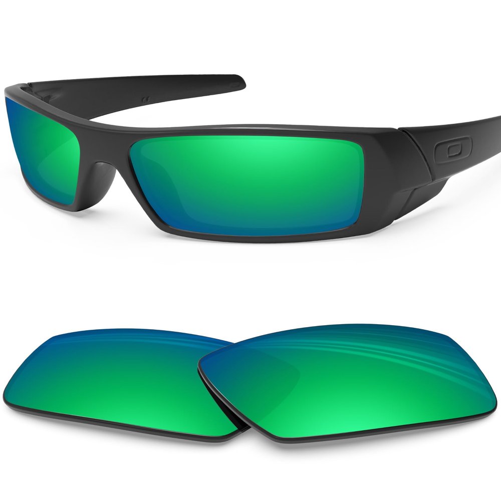 BLAZERBUCK Polycarbonate Polarized Replacement Lenses for Oakley Gascan OO9014 - Emerald Green AR Coated