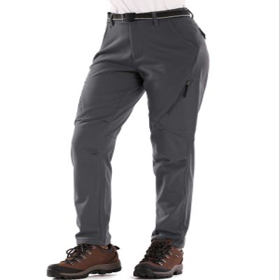 Toomett Womens Snow Pants waterproof hiking pants insulated Snowboard Outdoor Softshell ski Pants Zipper pockets,6080,Grey,2