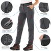 Toomett Womens Snow Pants waterproof hiking pants insulated Snowboard Outdoor Softshell ski Pants Zipper pockets,6080,Grey,2 view 4