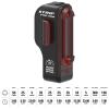 LEZYNE Strip Drive Pro Bicycle USB Rechargeable IPX7 Waterproof 270-Degree Visibility LED Rear Light w/Multiple Solid & Flash Modes | Mounting Strap Included, Black, 300 Lumens/Micro USB view 3