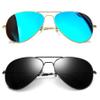 Joopin 2 Pack Polarized Aviation Sunglasses UV400 Protection, Black Military Sun Glasses, Trendy Lightweight Blue Mirror Shades view 1