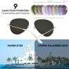 Joopin 2 Pack Polarized Aviation Sunglasses UV400 Protection, Black Military Sun Glasses, Trendy Lightweight Blue Mirror Shades view 4