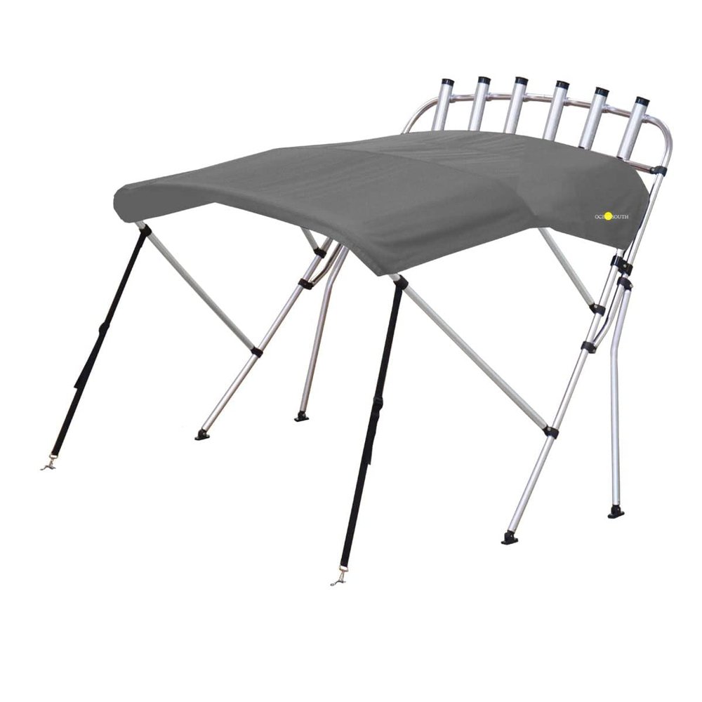Oceansouth Breakwater Sportz Bimini Top with Rocket Launcher 4ft Length (Gray, Mounting Width 75"-83")