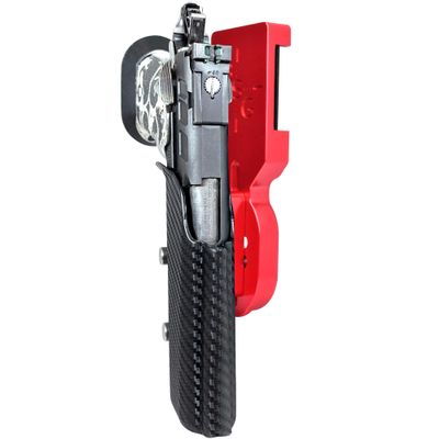 Pro Heavy Duty Competition Holster fits 2011 5'' w/Rail (Right-Hand Draw, Red/Carbon Fiber)