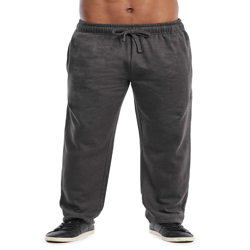KNOCKER Sweatpants - Men's Active Stretch Open Bottom Terry Sweatpants with Pockets (2XL, Charcoal)