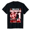 1 Year Old Firefighter Birthday Party Fire Truck 1st Gift T-Shirt view 1