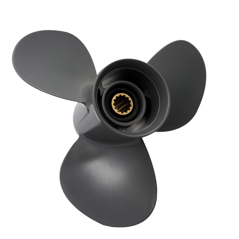 Aluminum 3 Blade Outboard Propeller Replacement for Honda 35-60HP 13 Spline Tooth (11 1/8(Dia) x13(Pitch))