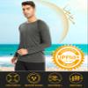 MAGCOMSEN Men's Long Sleeve Sun Protection Shirts SPF 50+ UV Running Hiking Fishing Rashguard Dark Grey view 3