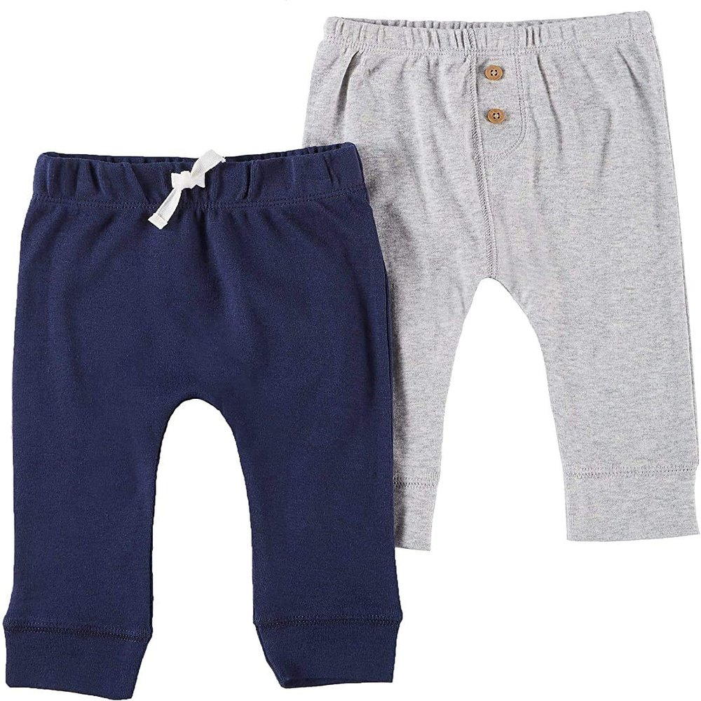 Carter's Baby 2-Pack Pants Set (Navy Blue/Grey, 24 Months)